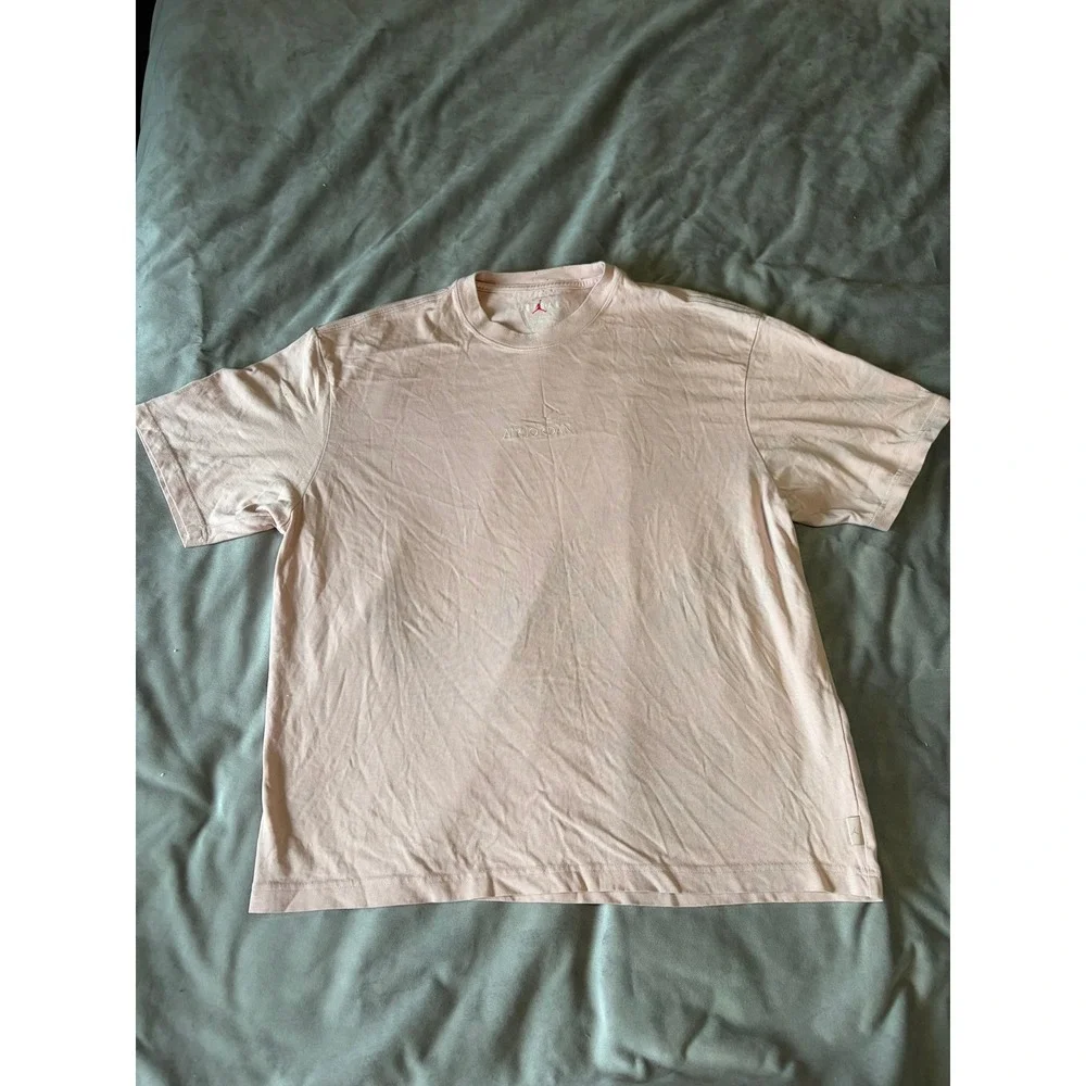 Jordan Mens XL Pink Embroidered Air Jordan Logo Short Sleeve T-Shirt Tonal